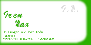 iren max business card