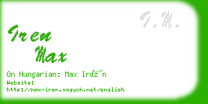 iren max business card